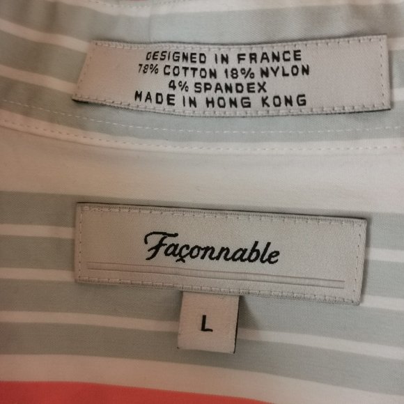 Faconnable Ladies Striped Button down Blouse - Picture 11 of 11